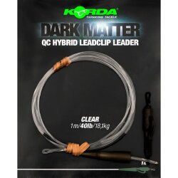 Korda Dark Matter Leader QC Hybrid Clip 100cm Clear