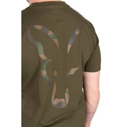 Fox Large Print T-Shirt Khaki/Camo Gr. L