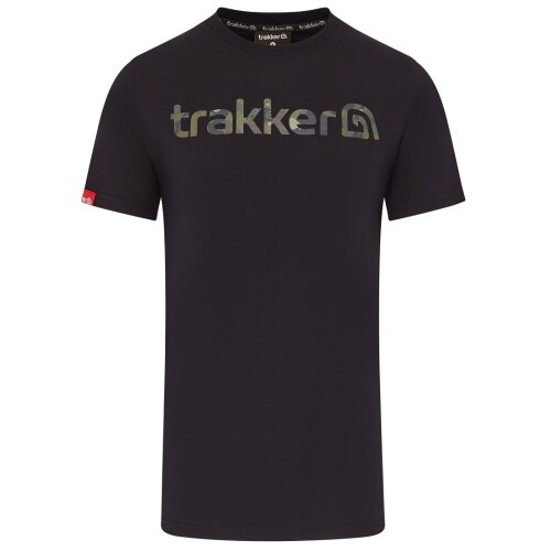 Trakker CR Logo T-Shirt Black Camo Gr. XXXL