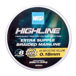 Nash Highline Extra Supple Braid UV Yellow 1200m